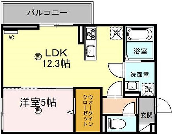 アリア大江 ｜滋賀県大津市大江一丁目(賃貸アパート1LDK・3階・42.79㎡)の写真 その2