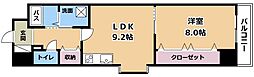 エリーフラッツ浜大津 9階1LDKの間取り