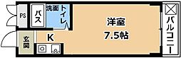 JR東海道・山陽本線 南草津駅 バス10分 近江鉄道バス 笠山口停下車 徒歩5分の賃貸マンション 2階ワンルームの間取り