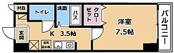 エスポワール 1Kの間取図画像