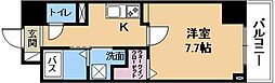 AZレジデンス草津本陣 1Kの間取図画像