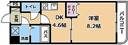 GROOVE南草津1 1DKの間取図画像