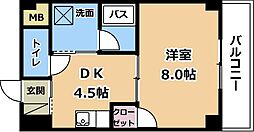 Prendreかがやき 1DKの間取図画像