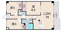 レフィナード 3LDKの間取図画像