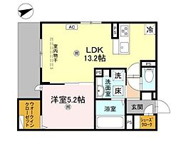 D-RESIDENCE上甲子園 1階1LDKの間取り