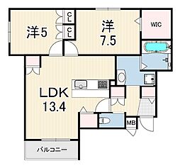 間取図画像 2LDK