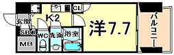 西宮ルモンド甲子園 1Kの間取図画像