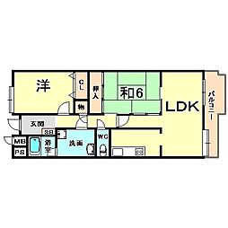 フロンティアホームズ芦屋 2LDKの間取図画像