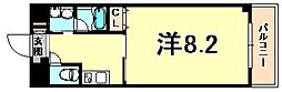 エバーグレイス西宮3 1Kの間取図画像