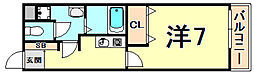 MORESVILLA上ケ原 1Kの間取図画像