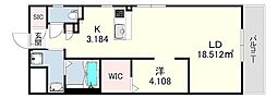 LEGALANDNISHINOMIYA PARKSIDE 1LDKの間取図画像