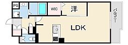 LEGALANDNISHINOMIYA PARKSIDE 1LDKの間取図画像
