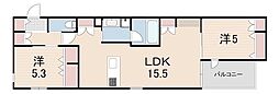 Applause 2LDKの間取図画像