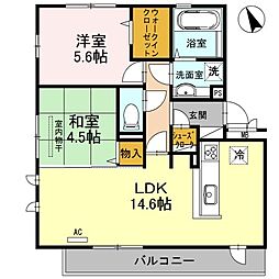 クレスタ 2LDKの間取図画像