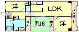 ドミールタワー幸大 3LDKの間取図画像