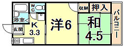 ハイツジョイ 2Kの間取図画像