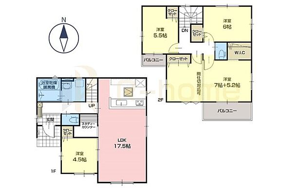 4LDK＋WIC、土地面面積272.14m2、建物面積108.47m2