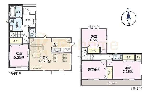 4LDK＋全居室収納、土地面積148.23m2、建物面積96.88m2