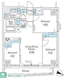 都営三田線 板橋本町駅 徒歩6分の賃貸マンション 9階3LDKの間取り
