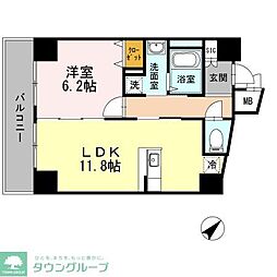 都営三田線 志村坂上駅 徒歩1分の賃貸マンション 5階1LDKの間取り