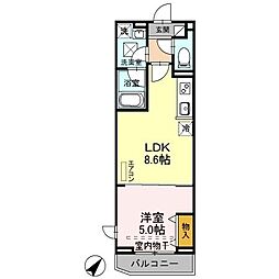 JR京浜東北・根岸線 西川口駅 徒歩7分の賃貸マンション 3階1LDKの間取り