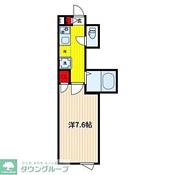 JR京浜東北・根岸線 西川口駅 徒歩7分の賃貸マンション 3階1Kの間取り
