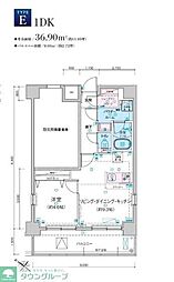JR京浜東北・根岸線 西川口駅 徒歩4分の賃貸マンション 9階1LDKの間取り