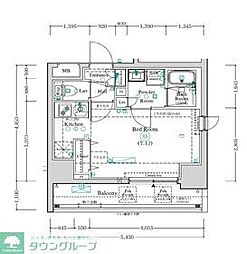 JR京浜東北・根岸線 西川口駅 徒歩5分の賃貸マンション 9階ワンルームの間取り