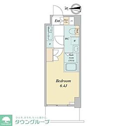 ＬＩＭＥ　ＲＥＳＩＤＥＮＣＥ　ＫＡＷＡＧＵＣＨＩ　ＥＡＳＴ 2階1Kの間取り