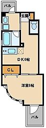ＦＩＲＳＴ（ファースト） 2階1DKの間取り