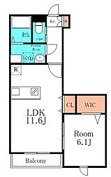 アーバンテラス戸田 1LDKの間取図画像