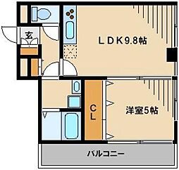 グランステージ東浦和 1LDKの間取図画像