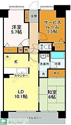 リベルテ戸田 2SLDKの間取図画像
