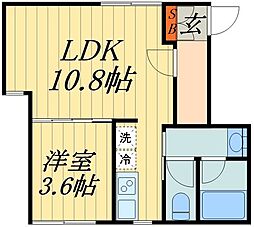 グランニール西川口 1LDKの間取図画像