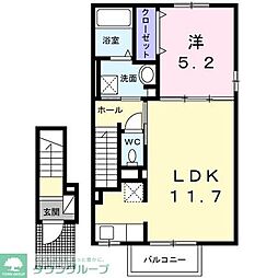 プリマヴェーラ 1LDKの間取図画像