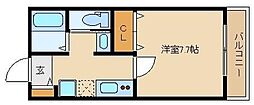 キャメル西浦和3 1Kの間取図画像