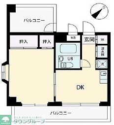 志陽ハイツK&I 1DKの間取図画像