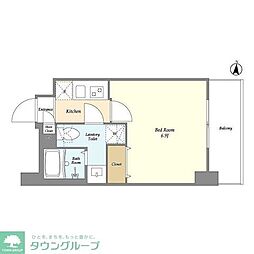 アルファコート蕨7 1Kの間取図画像