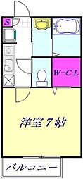 グランワーズ 1Kの間取図画像