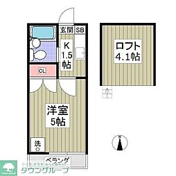 デイジー 1Kの間取図画像
