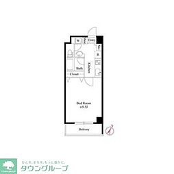 PARKSQUARE与野 1Kの間取図画像