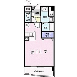 ベラルデ ワンルームの間取図画像