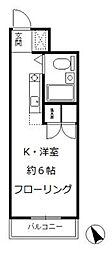 クレールN ワンルームの間取図画像