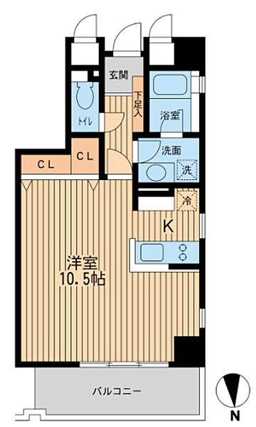 芝公園アパートメント 501｜東京都港区芝2丁目(賃貸マンション1R・5階・36.78㎡)の写真 その2