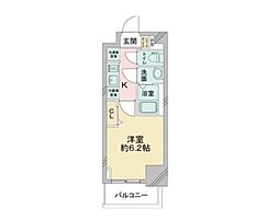 名古屋市営鶴舞線 鶴舞駅 徒歩5分の賃貸マンション 8階1Kの間取り