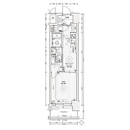 名古屋臨海高速あおなみ線 ささしまライブ駅 徒歩8分の賃貸マンション 3階1DKの間取り