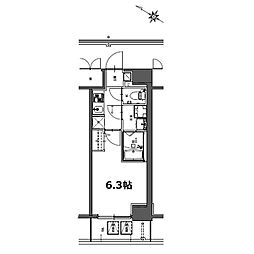 名古屋市営名城線 熱田神宮西駅 徒歩3分の賃貸マンション 14階1Kの間取り