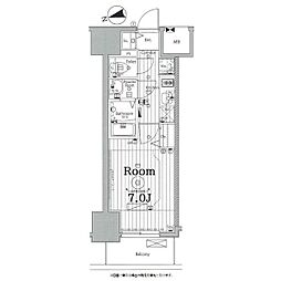 名古屋市営鶴舞線 浅間町駅 徒歩4分の賃貸マンション 10階1Kの間取り