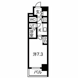 名古屋市営名城線 上前津駅 徒歩5分の賃貸マンション 11階1Kの間取り