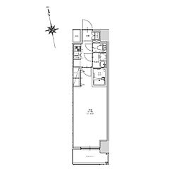 名古屋市営名城線 金山駅 徒歩11分の賃貸マンション 8階1Kの間取り